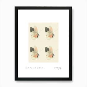 Cute Animals Collection Butterfly 4 Art Print