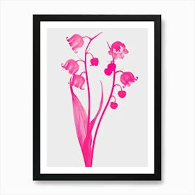 Hot Pink Lily Of The Valley Art Print