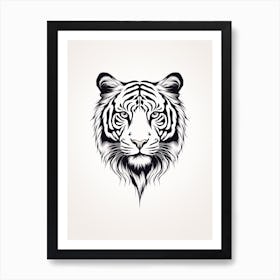 Tiger In The Shape Of A Heart Art Print