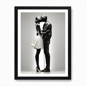 Kissing Couple 2 Art Print