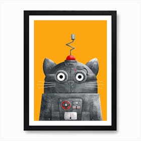 Cat Robot Art Print