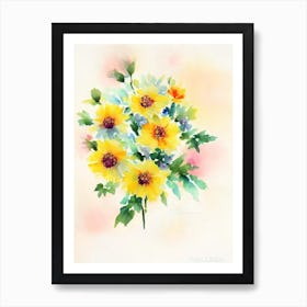 Aster Vintage Flowers Flower Art Print