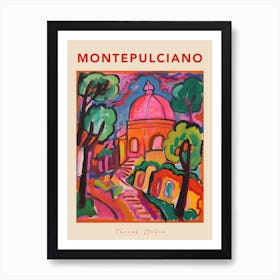 Montepulciano Italia Travel Poster Art Print