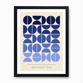 Blue Bauhaus Art Print