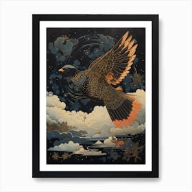Pheasant 2 Gold Detail Painting Art Print