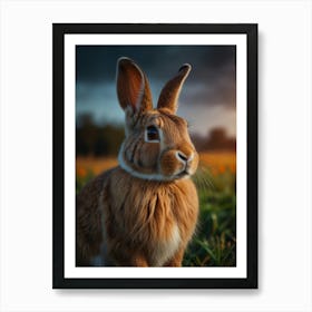 Rabbit At Sunset Art Print