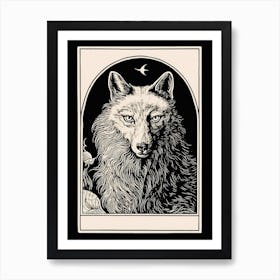 Italian Wolf Tarot Card 3 Art Print