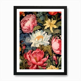 Floral Wallpaper 62 Art Print