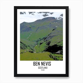 Ben Nevis, Mountain, Scotland, Nature, Art, Walking, Hiking, Wall Print Art Print