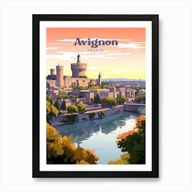 Avignon France Palais des Papes Travel Art Art Print