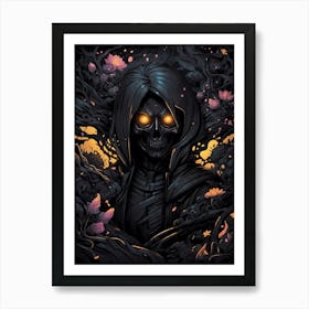 Skeleton In The Forest Art Print