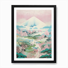 Mount Gassan In Yamagata, Japanese Landscape 3 Art Print