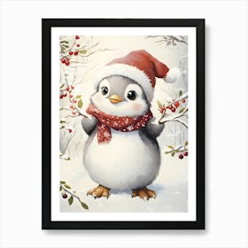 Christmas Penguin 1 Art Print