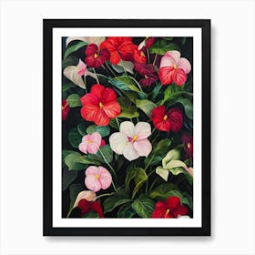 Anthurium Still Life Oil Painting Flower Art Print