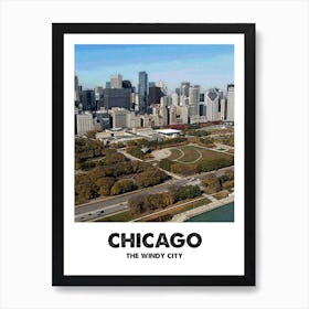Chicago, City, Print, Art, Landscape, USA, Home Decor, Wall Print 2 Art Print