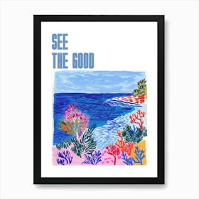 See The Good Poster Seascape Dream Matisse Style 2 Art Print