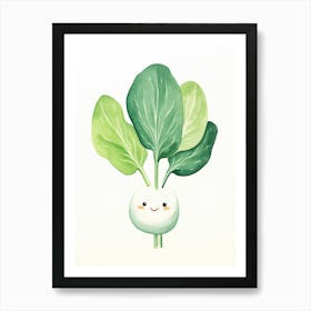 Friendly Kids Bok Choy 2 Art Print