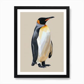 Emperor Penguin Gold Harbour Minimalist Illustration Illustration 3 Art Print