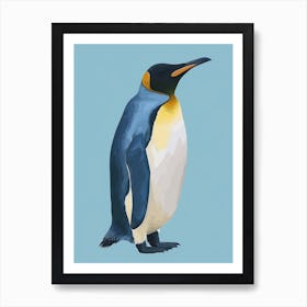 Emperor Penguin Oamaru Blue Penguin Colony Minimalist Illustration 5 Art Print