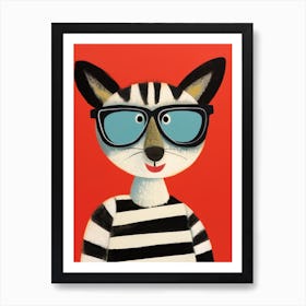 Little Lemur 1 Wearing Sunglasses Art Print