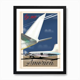 America By Air Art Print