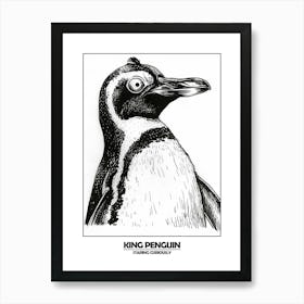 Penguin Staring Curiously Poster 6 Art Print