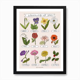 Blooming All Year 6 Art Print