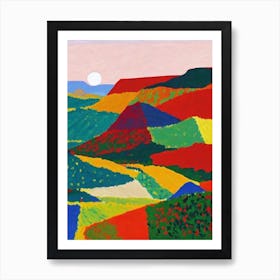 Masada National Park Israel Abstract Colourful Art Print