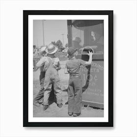 Farm Boys Buy Tickets For Ride At The Carnival On The Fourth Of July, Vale, Oregon By Russell Lee Art Print