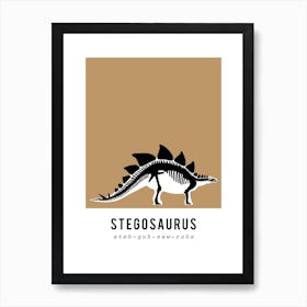 Stegosaurus, Dinosaur Boys Room Decor Art Print