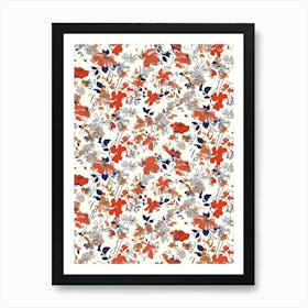 Flower Luxe London Fabrics Floral Pattern 6 Art Print
