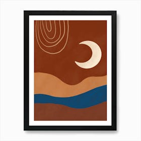 Moon And Stars 1 Art Print