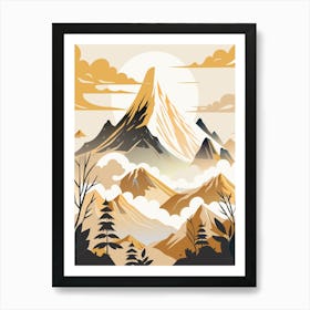 Mountains In The Sky Art Print