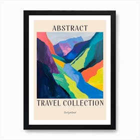 Abstract Travel Collection Poster Switzerland 2 Art Print