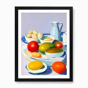 Lima Beans 2 Tablescape vegetable Art Print