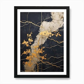 Kintsugi Golden Repair Japanese Style 9 Art Print
