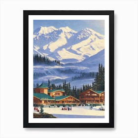 El Colorado, Chile Ski Resort Vintage Landscape 1 Skiing Poster Art Print