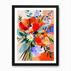 Bright Bouquet of Flowers Art Print