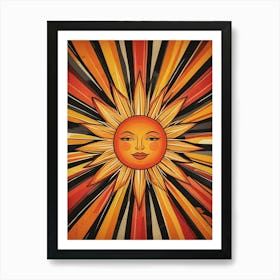 Retro Sunburst Art Print (6) Art Print