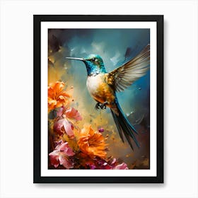 Graceful Solo A Bird In Flight Art Print