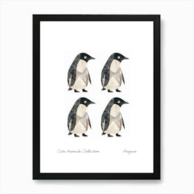 Cute Animals Collection Penguin 2 Art Print