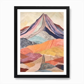 Ben Macdui Scotland Colourful Mountain Illustration Art Print