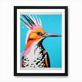 Andy Warhol Style Bird Hoopoe 4 Art Print