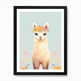 Baby Llama Scandinavian Style Illustration 4 Art Print