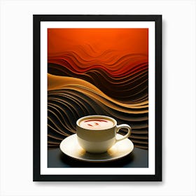 Warm Embrace The Coffee Cup Art Print