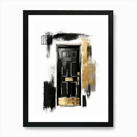 Black Door Canvas Print Art Print