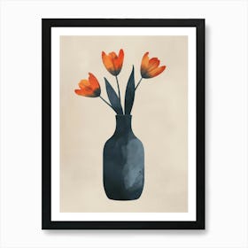 Tulips In A Vase 35 Art Print