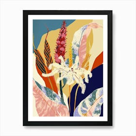 Colourful Flower Illustration Celosia 3 Art Print