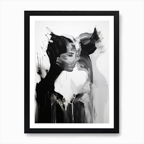 Spectrum Of Emotions Abstract Black And White 3 Art Print