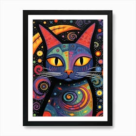 Cat In Space 3 Art Print